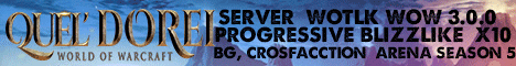 Queldorei WoW Wotlk Blizzlike progresivo! Server Logo